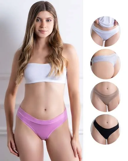 FOXY 122 PACK X3 DE COLALESS CON CINTURA DE ALGODON Y LYCRA