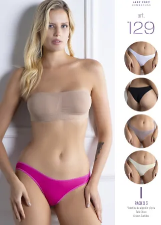 FOXY 129 PACK X3 VEDETINAS ALGODON Y LYCRA