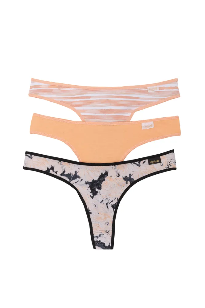 FRASHE 5003/E PACK X3 COLALESS ALG Y LYCRA LINEA DURAZNO