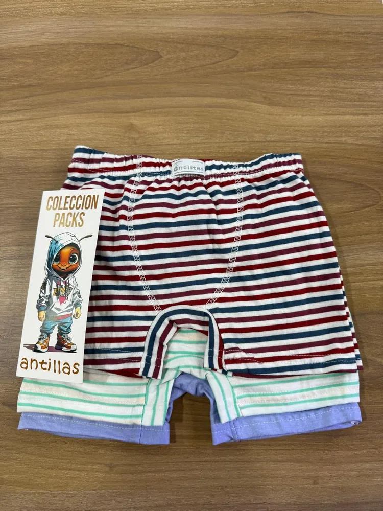 ANTILLAS 3700 PACK X3 BOXER DE NIÑO ALG Y LYCRA