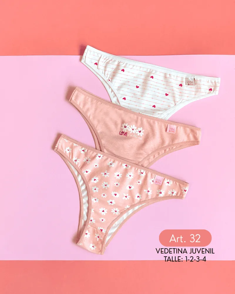 SAYKA 10032 PACK X3 VEDETINAS JUVENILES