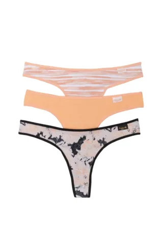 FRASHE 5003/E PACK X3 COLALESS ALG Y LYCRA LINEA DURAZNO