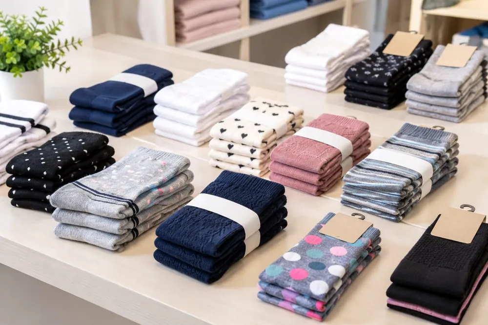 Medias de distintos colores y disenos para comprar por mayor y revender